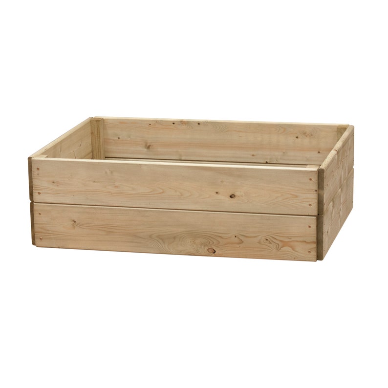 Rectangular Timber Raised Garden Bed Tanalised Pressure Etsy UK