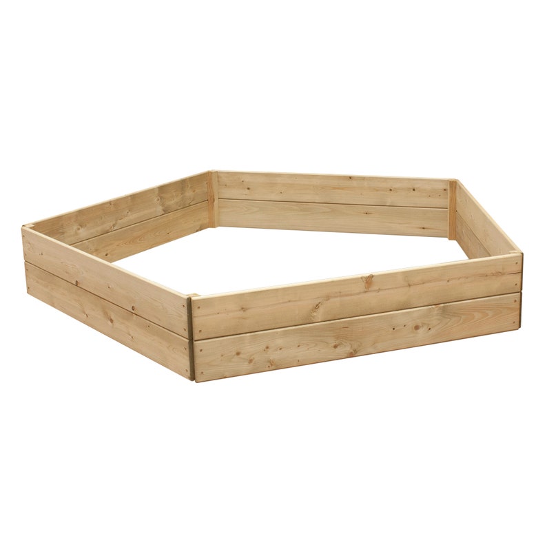 Pentagonal Timber Raised Garden Bed Tanalised Pressure Etsy UK