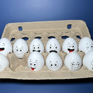 40 pegatinas con forma de cara / Pegatinas de vinilo / Pegatinas de broma / Huevos de Pascua