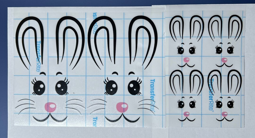 Bunny Rabbit 2 Large and 4 Small | Rabbit Sticker | Vinyl Stickers ...