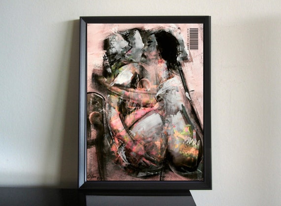 Vintage Nude Artwork - Threesome - Pop Art - Nude - Porn - Girls - Modern Art - Erotic - Akt - Sex  - Sharing is Caring Urban St. Bam signed Decor Gallery Modern