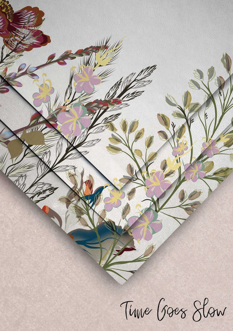 Field Flowers Mural Removable Wallpaper Florist Art White Etsy UK