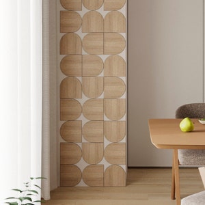 Wooden half circle, wall panels, wall decor, wall cladding decor, abstract wall panels, wood semi circle, geometric wall art