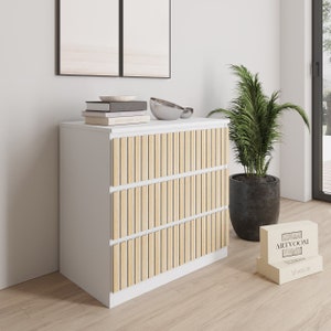 Refurbish Your IKEA MALM Dresser with our Furniture Overlay Kits, Furniture drawer wood overlay, 3 cm wide, wooden furniture appliques