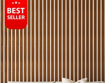 Wood wall panel, Real wood panels, Wide size (50 mm), Wood Wall Cladding, Wood strips, Accent wall design, 56