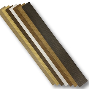 Doghe da parete in legno di quercia di dimensioni strette - Pannelli da parete 3D - Doghe di legno - Decorazione in legno - Interno della stanza - Pannelli decorativi in legno - Doghe da parete in legno