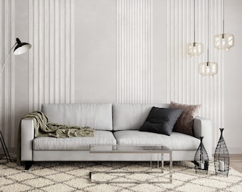 Wood Wall Panels - Elevate Your Home Decor with DIY Wood Wall Slat Kit, Easy to Install Modern Accent Wall, Natural Wood Finish