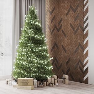 Chevron wall panel, Wood slat wall panel, Apartment decor, Wenge color, Wood paneling, Wood panel wall art, Maximalist decor, 66