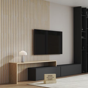 Oak Wooden Wall Slats Narrow Size - 3D Wall Panels - Wooden Slats - Wood Decor - Room Interior - Decorative Wood Panels - Wooden Wall Slat