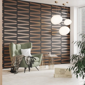 DIY Wood Wall Slat Kit - Easy to Assemble Minimalist Wood Wall Panels for Home Decor, Create Stunning Feature Walls