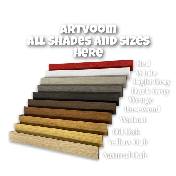 Artvoom Wall  Slats - All Colors and Size In One Listing + Dark Gray