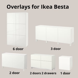 Ikea Besta overlays, Decorative Furniture Overlays for Ikea Dresser, Panels with Easy Application, BESTA Kits for Easy Ikea Projects