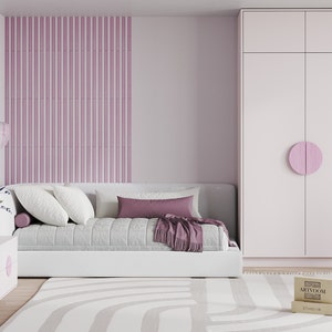 Wood slat wall panel, 3 cm wide, room divider, wall panel kit, apartment decor, accent wall design, decor living room, wood partition