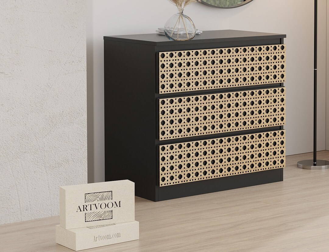 Furniture Drawer Overlays Rattan Pattern for Meubels Malm Etsy