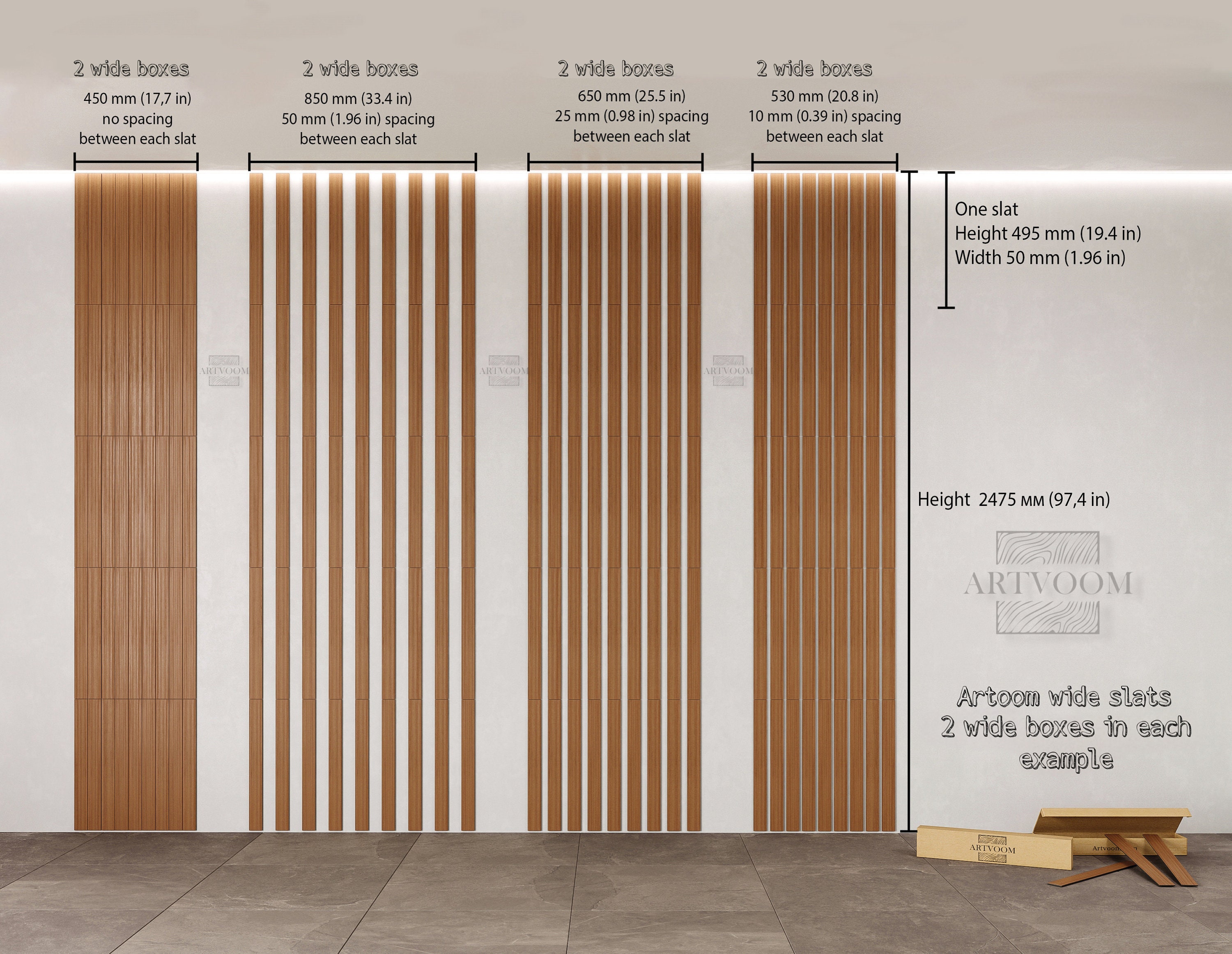 Vertical wooden slats WallPrint mural