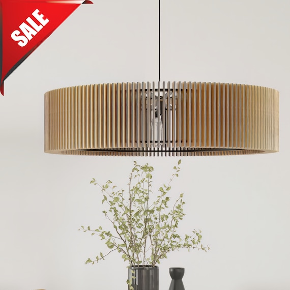 Wood Chandelier Lighting, Wooden Pendant Light, Hanging Lamp, Modern Chandelier, Light fixture, Wooden Lampshade, Ceiling Lamp, Dining Light