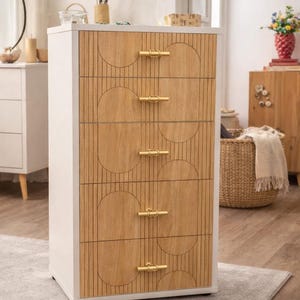grey and white distressed dresser Amazon.com: AMERLIFE Farmhouse 5 Drawers Dresser for Bedroom, Wood 47