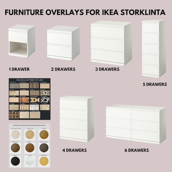 Modern Ikea Storklinta Overlays, Elegant Wooden Panels for Cabinet