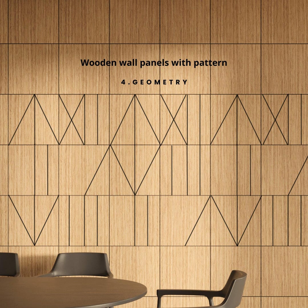 Modern Square Wooden Panels, 6 Natural Wood Tile, Oak Wall Panels ...