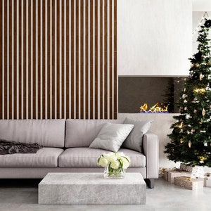 Wide Rosewood Wooden Wall Slats - 3D Wall Panels - Wood Decor - Home Interior - Mather&#39;s Day Gift - Office Interior - Valentine&#39;s day