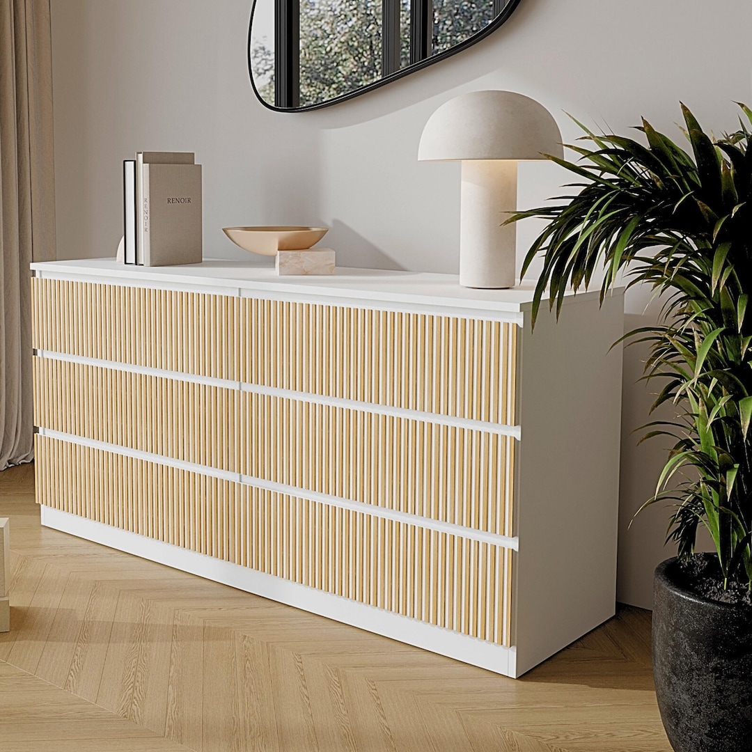 Refurbish Your IKEA MALM Dresser With Our Furniture Overlay Kits, Furniture Drawer Wood Overlay, Wooden Furniture Appliques