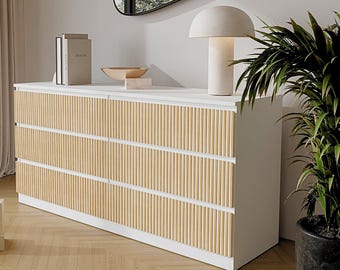 Refurbish Your IKEA MALM Dresser with our Furniture Overlay Kits, Furniture drawer wood overlay, wooden furniture appliques
