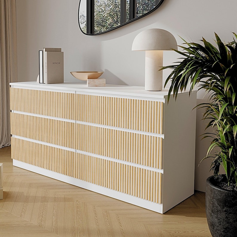 Refurbish Your IKEA MALM Dresser with our Furniture Overlay Kits, Furniture drawer wood overlay, wooden furniture appliques