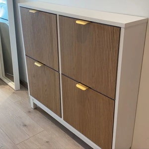 Revêtements décoratifs, panneaux en bois spécialement conçus pour les meubles IKEA Hemnes et Stall pour les armoires à chaussures avec quatre compartiments de porte
