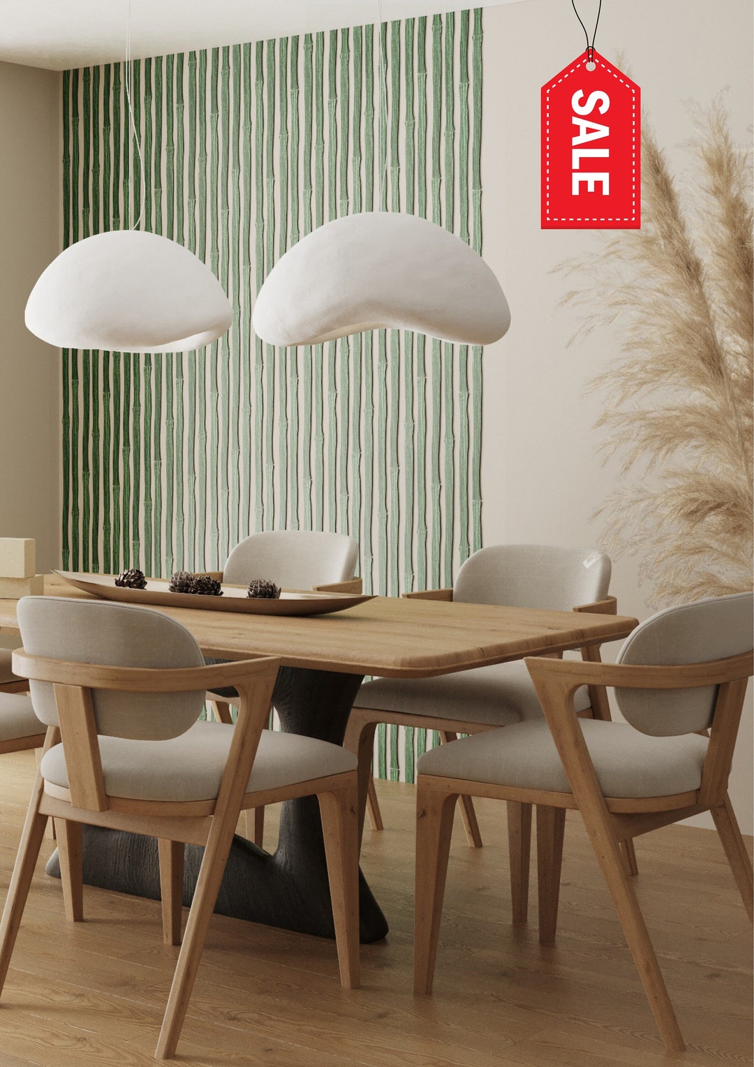 Bamboo Wall Panel, New Colore, Bamboo Wall Decor, Green Wall Art