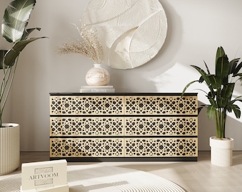 アンティーク★新品★モロッコ ラウンドテーブル★ザラホーム フランフラン イケア Revamp Your IKEA Malm Dresser With Stylish Wooden Overlays and