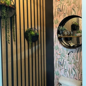 Oak Wooden Wall Slats Wide Size - 3D Wall Panels - Wooden Interior - Wood Room Creator - Wooden Wall Design - Decorative Wood Slats