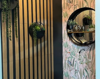 Oak Wooden Wall Slats Wide Size - 3D Wall Panels - Wooden Interior - Wood Room Creator - Wooden Wall Design - Decorative Wood Slats