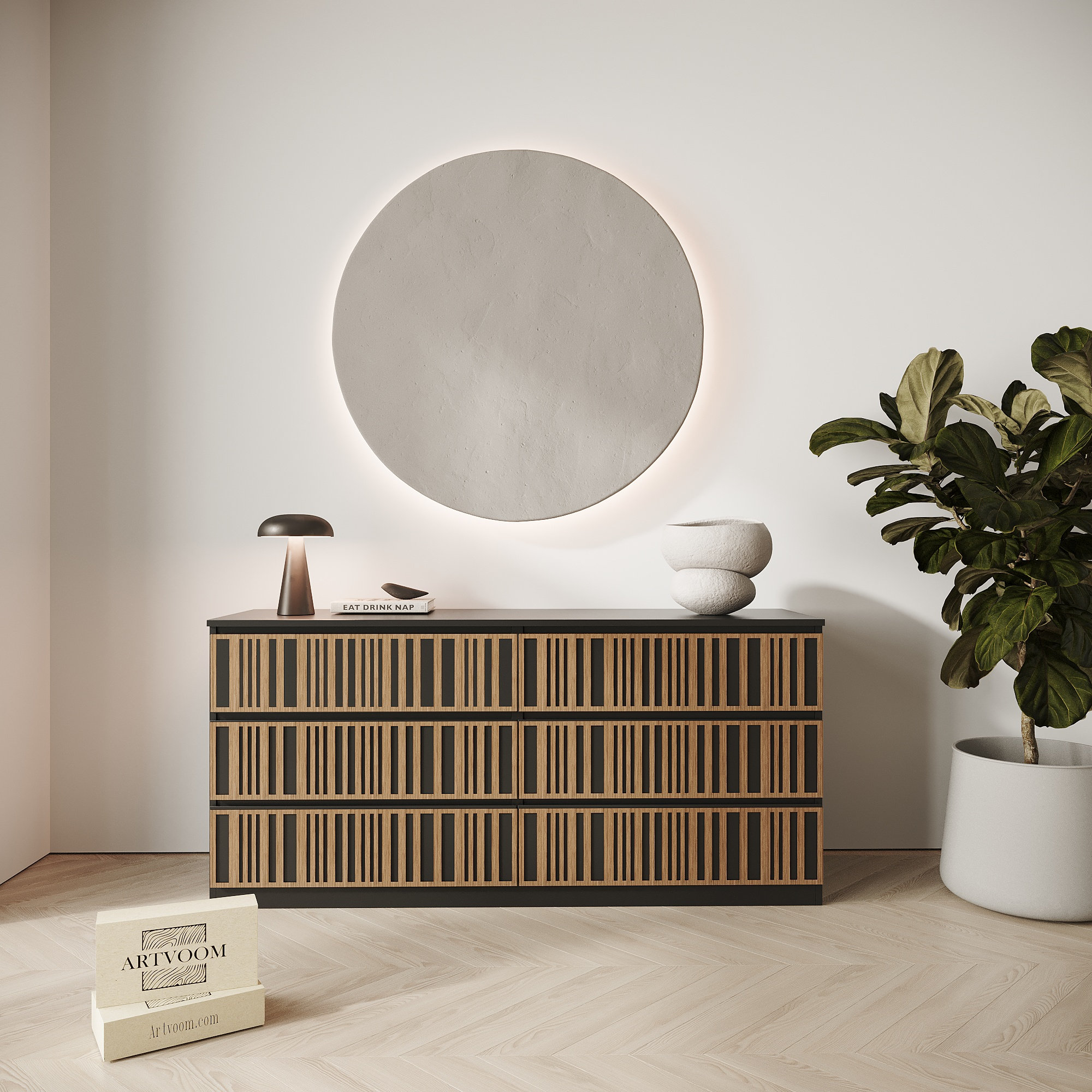 断捨離☆Powwow様】ドレッサー IKEA マルム ※鏡、椅子付き
