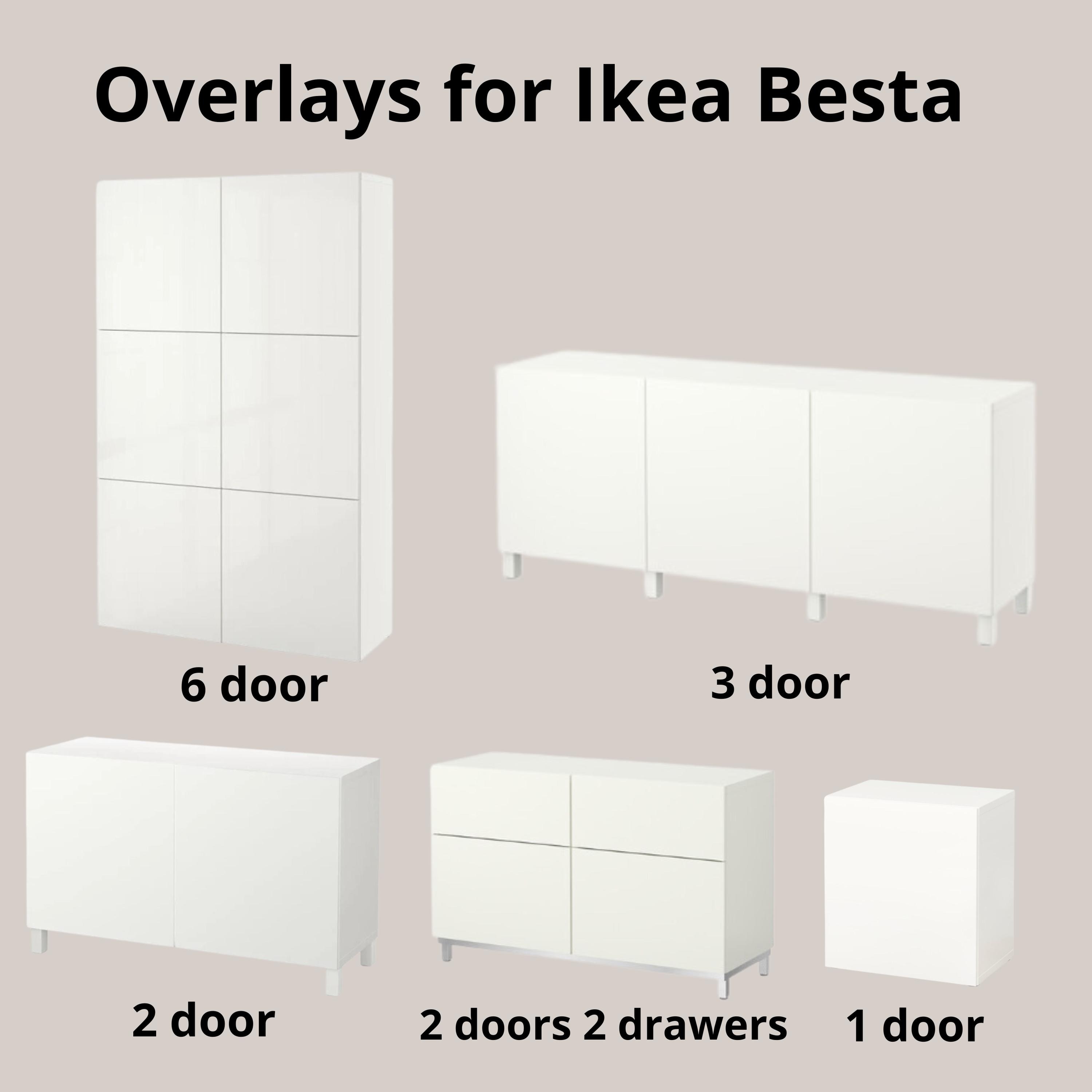 Wooden Furniture Drawer Overlays for Ikea Malm, Ikea Besta, Ikea