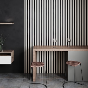 Wooden Wall Slats - Narrow  Size - Wall Panel DIY Panels - Wall Creator - Natural Laths - Wall Stripe - Wall Decor Ideas - Art Design