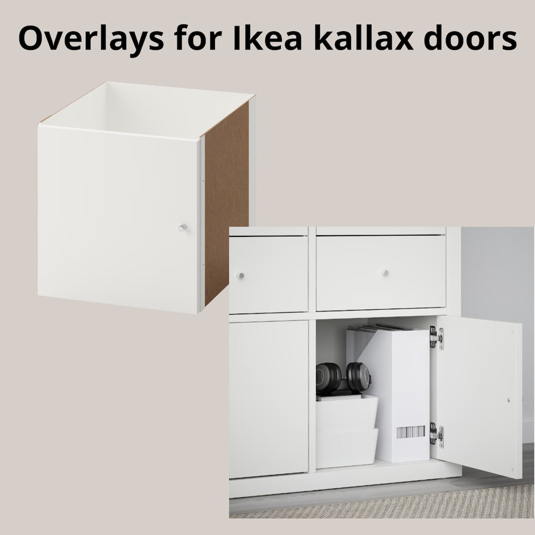 Panels for Kallax Door, Furniture Overlay, Wooden Sticker for Ikea