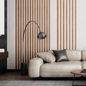 Oil Oak Wall Slats, 3D Wall Panels, Wide 50mm size,Wooden Interior,Custom Decorative Wood Slats,Easy Installation, Living room Decorative, 4