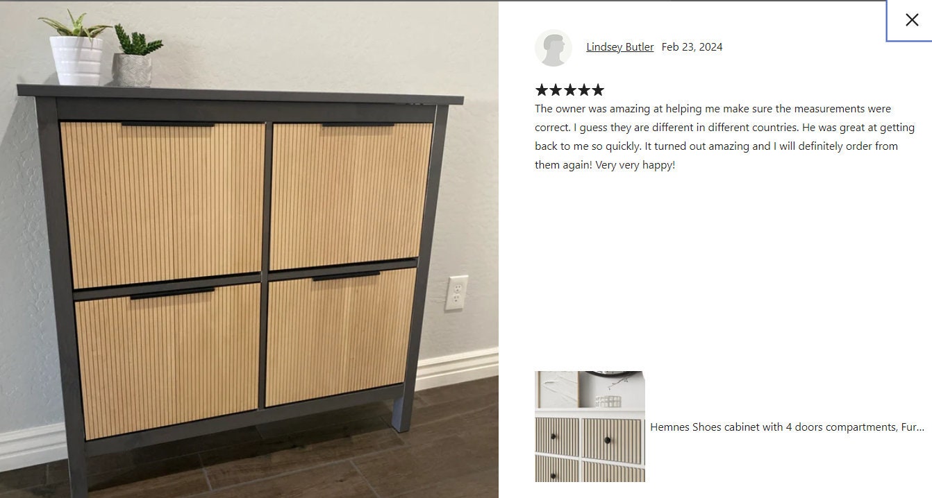 Dacorative Panels for Ikea Hemnes or Stall Shoes Cabinet on 4