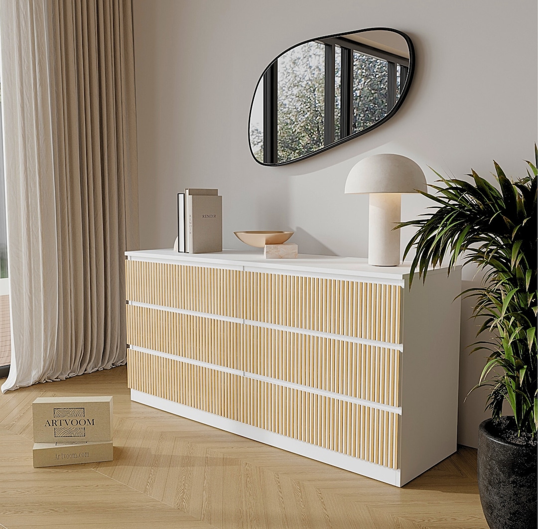 Oak Veneer Furniture Overlay, Decorative Wood Slats, IKEA Malm