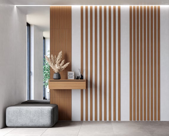 Wood Panels wide Size walnut Slab wall Panel Decor apartment Decor wood Slats Wall Design Panel 33 Etsy