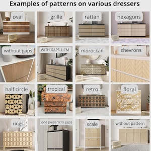 Rattan Dresser Overlay, Furniture Drawer Cladding, IKEA Malm Hack - Etsy