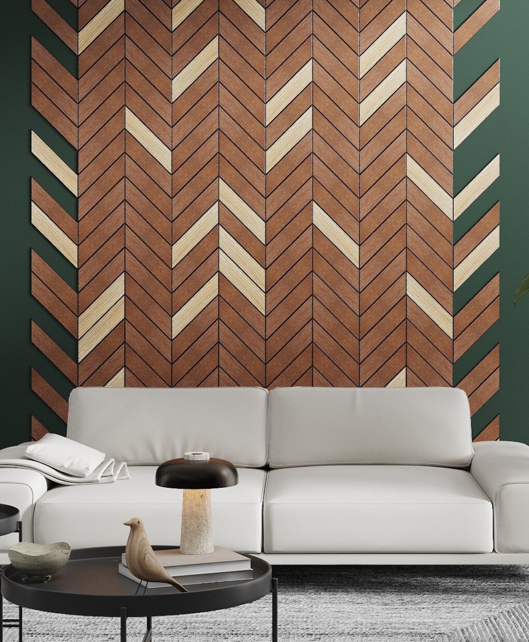 Unique Chevrons Wall Decor, Herringbone Wood Planks, Wooden Wall Panels