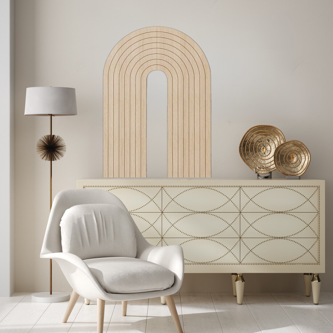 Oak Veneer Arches Wall Decal, Boho Geometric Decor - Etsy