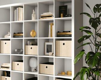 3段縦型棚板インサート - キューブ型棚（IKEA Kallax、Targetなど）用