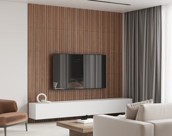 Wood slat wall panel, Large width size slat 960mm, decorative panel, wall partition, wall paneling, tv wall panel, wood slat room divider,92