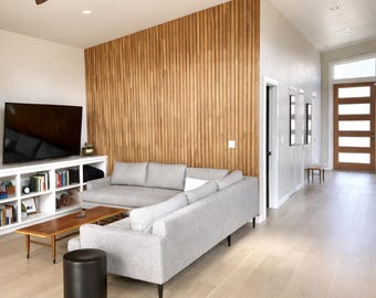 Oak Wall Panels, Wood wall panel, Wide size 50 mm, Wood Wall Cladding, Wood strips, Accent wall design