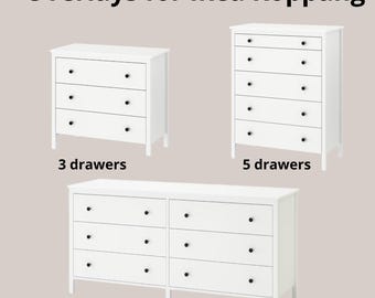 Wooden Furniture Drawer Overlays for Ikea Malm, Besta, Hemnes, Kallax,  Kullen, Kopang, Stall, Ilea Tarva, Trones, Vihals, Storklinta - Etsy