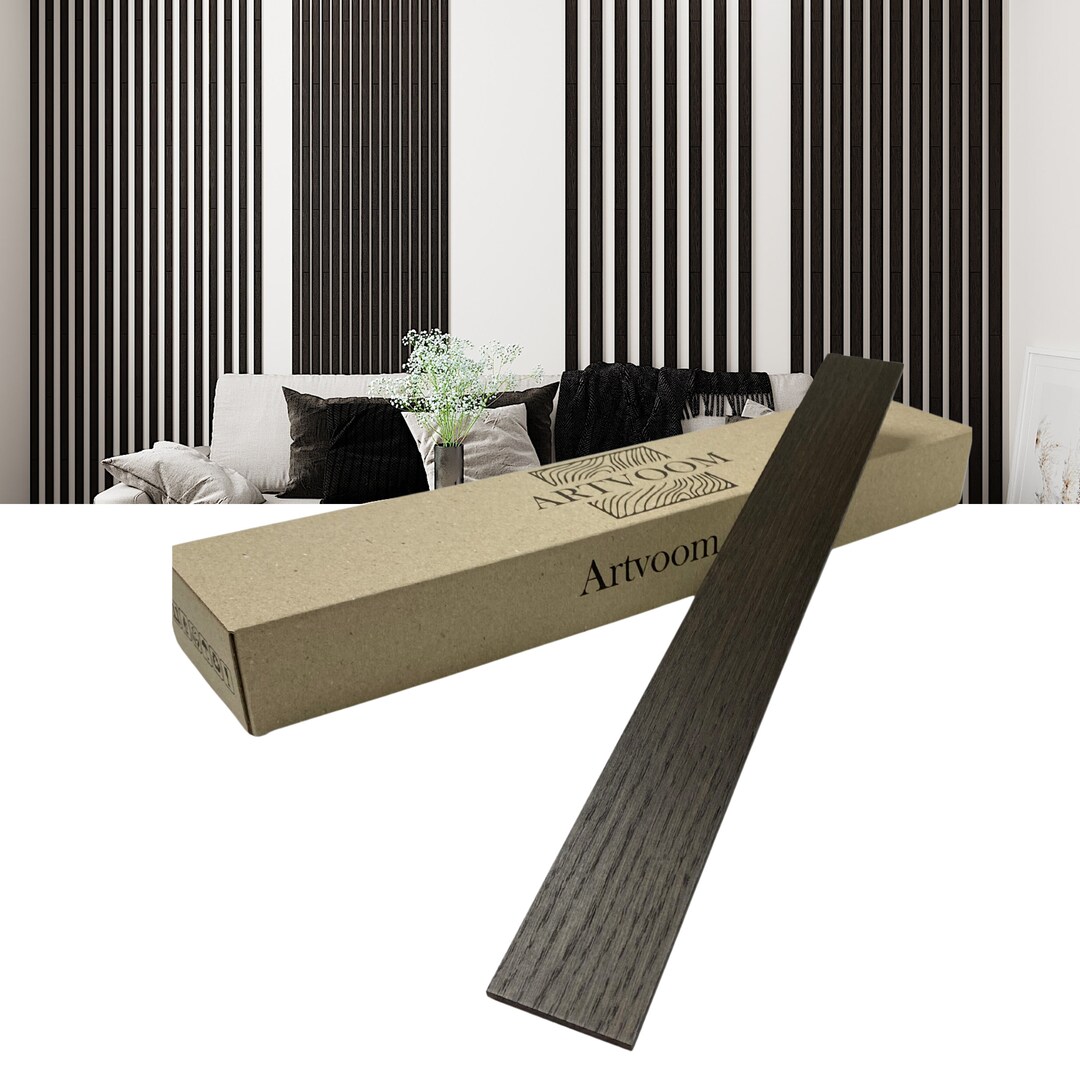 Oak 3d Wall Panels - Wall Slats - Wide Size 50mm - Bedroom Decor - Wall ...