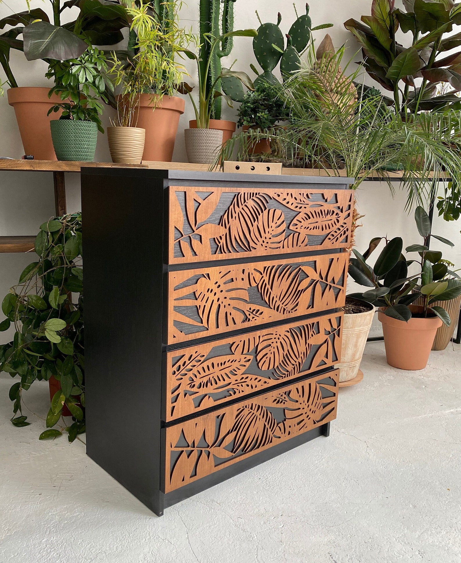 IKEA MALM Dresser Overlay | Wooden Furniture Drawer Overlays | DIY ...
