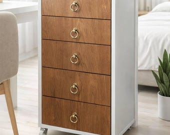 Natural Oak Veneer Panels for IKEA Alex Drawer, Wood Overlay for IKEA Hack, Decorative Furniture Skins, Custom Office Decor